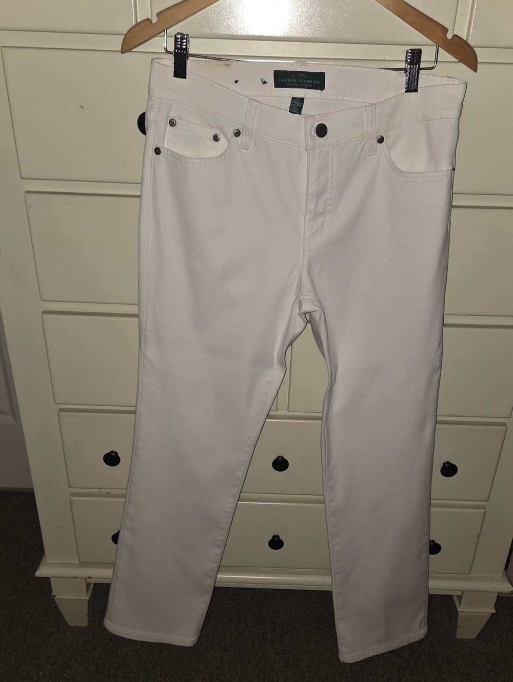 Lauren Ralph Lauren Off-White Straight Leg Jeans